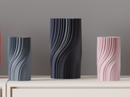 Modern Vase. elegant twisted vase. Beautiful gift — Originaldesign im Einsatz, Abstractia Design. Weitere Beispielfarben/Größen; bestellbare Auswahl und Lieferumfang laut Produktseite.