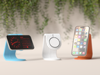 iPhone Charging Stand. — Originaldesign im Einsatz, Abstractia Design. Weitere Beispielfarben/Größen; bestellbare Auswahl und Lieferumfang laut Produktseite.