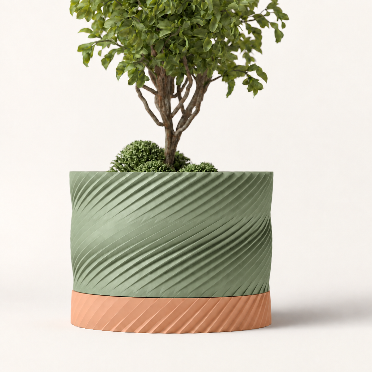 Novimea — Salbeigrün / Apricot. Farbvisualisierung nach Originaldesign; Lieferumfang laut Produktbeschreibung.