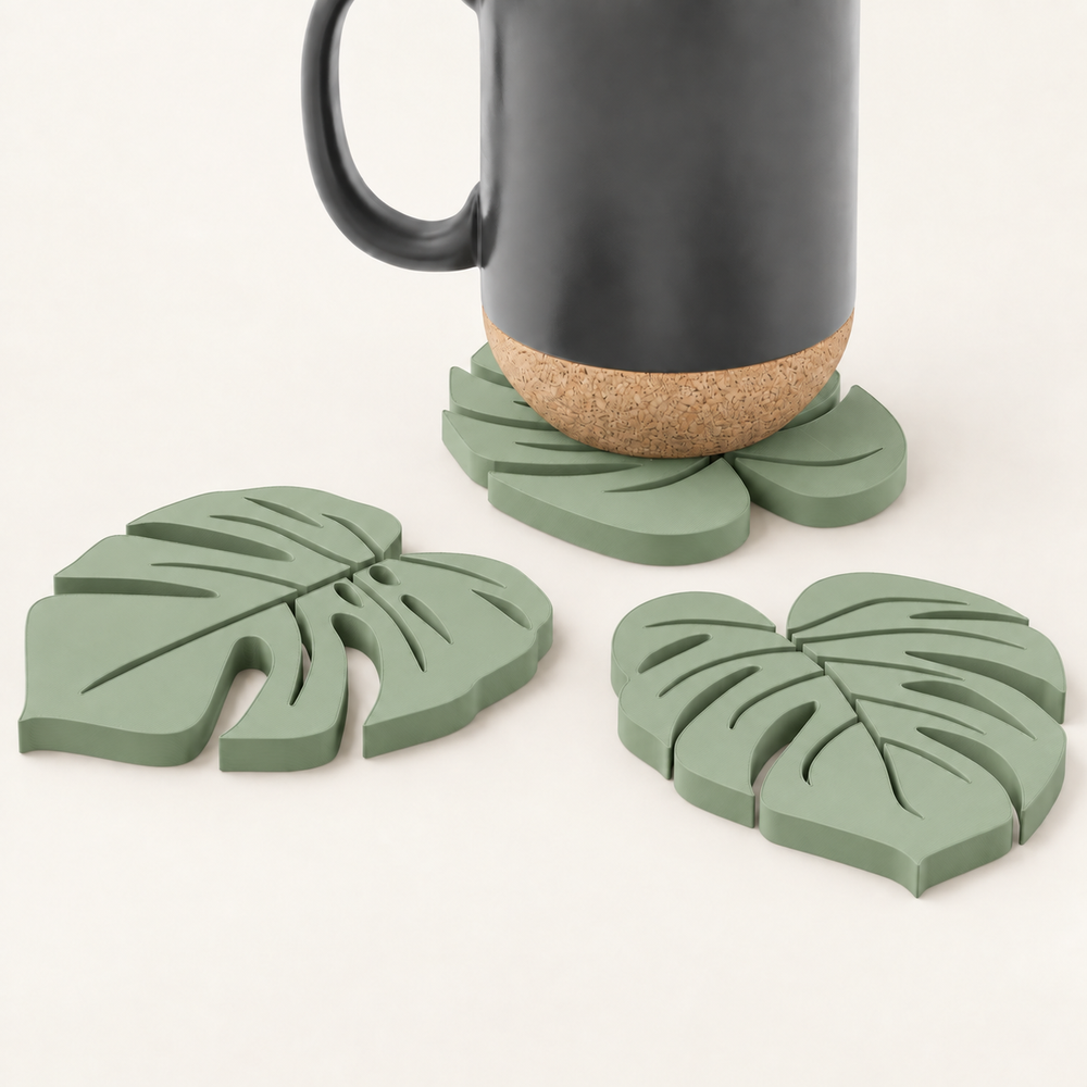 Monstera · Untersetzer-Set, 3 Stück