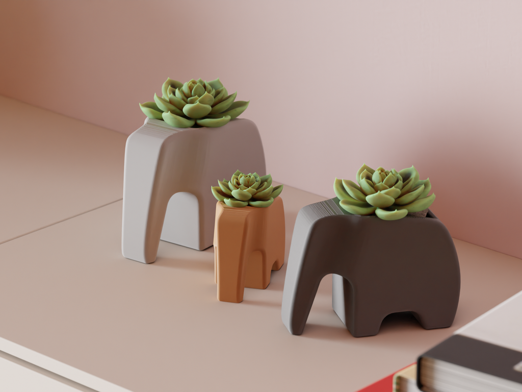 Elephant Plant pot. Great Succulent Planter — Originaldesign im Einsatz, Abstractia Design. Weitere Beispielfarben/Größen; bestellbare Auswahl und Lieferumfang laut Produktseite.